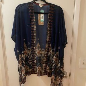 Mason & Belle Navy Raelie Tassel Detail Kimono